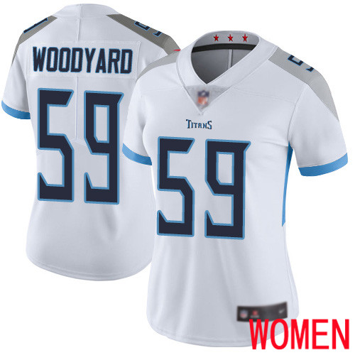 Tennessee Titans Limited White Women Wesley Woodyard Road Jersey NFL Football 59 Vapor Untouchable